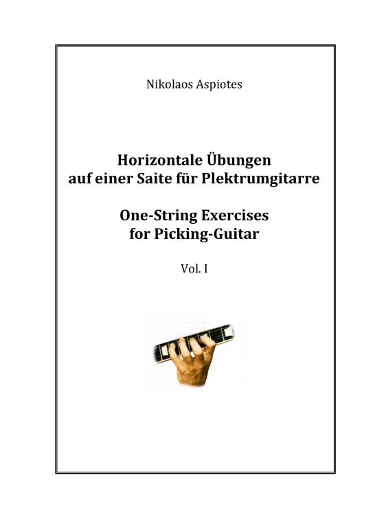 Horizontale Übungen auf einer Saite für Plektrumgitarre von Nikos Aspiotes